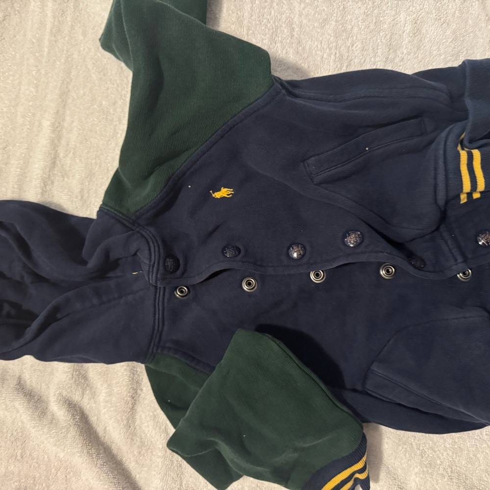 Navy and Green Kids Jacket